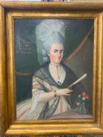 Italiaanse school (XIX) - Nobildonna con ventaglio, Antiek en Kunst