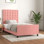 vidaXL Cadre de lit avec tête de lit Rose 80x200 cm, Maison & Meubles, Chambre à coucher | Lits, Neuf, Verzenden