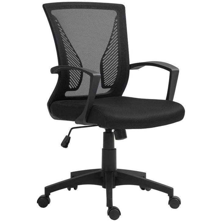 Bureaustoel - Rugleuning - Verstelbaar - Ergonomisch - Zwart, Huis en Inrichting, Bureaus, Nieuw, Ophalen of Verzenden