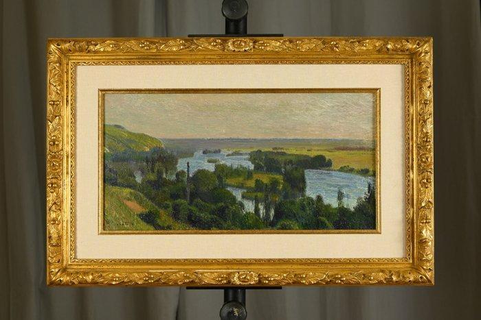 Joseph Delattre (1858-1912) - La Seine vue de la côte de, Antiek en Kunst, Kunst | Schilderijen | Klassiek