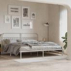 vidaXL Bedframe met hoofdbord metaal wit 200x200 cm, Huis en Inrichting, Slaapkamer | Bedden, Verzenden, Nieuw