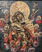 Icoon - Maagd Maria met Kind, omringd door heiligen en