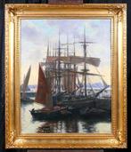 Etienne Bouillé (1858-1933) - Paimpol, Icelandic boats in