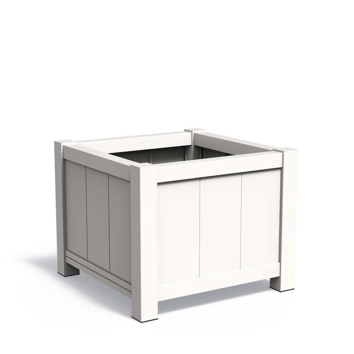 Aluminium plantenbak York 100x100x80cm - Met bodem, Tuin en Terras, Bloembakken en Plantenbakken, 60 cm of meer, 100 cm of meer