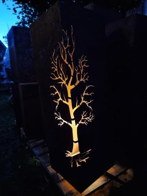 Piédestal (2) - Acier Corten - Arbre, Antiek en Kunst, Curiosa en Brocante