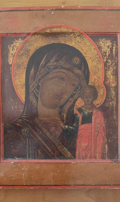 Icoon - Moeder Gods van Kazan - Hout, Antiquités & Art, Art | Art non-occidental