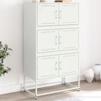 vidaXL Dressoir 68,5x38,5x123,5 cm staal wit, Huis en Inrichting, Kasten | Dressoirs, Verzenden, Nieuw
