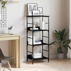 vidaXL Boekenkast Zwart Eiken 50x33x117,5 cm Geengineerd, Huis en Inrichting, Verzenden, Nieuw