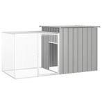 vidaXL Cage pour poules Gris 200x91x100 cm Acier, Verzenden