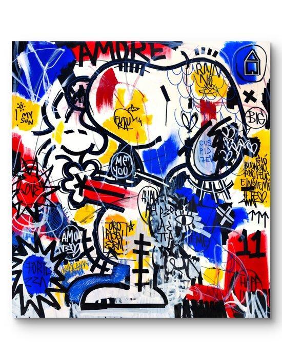 LACRISS (1990) - SNOOPY E WOODSTOCK + DURACELL GOLD + XL, Antiek en Kunst, Kunst | Schilderijen | Modern