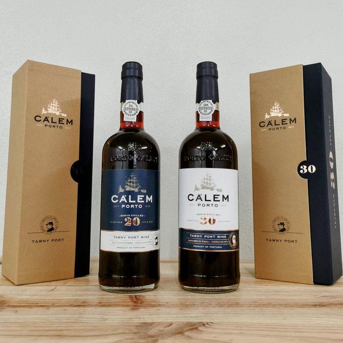 Calem 30 & 20 Years Old Tawny - Porto - 2 Flessen (0.75, Verzamelen, Wijnen