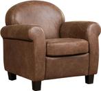 Leren fauteuil roommate, bruin leer, bruine Salon