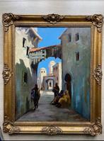 A. Kooij (XX) - Stadsgezicht, Antiquités & Art, Art | Peinture | Classique