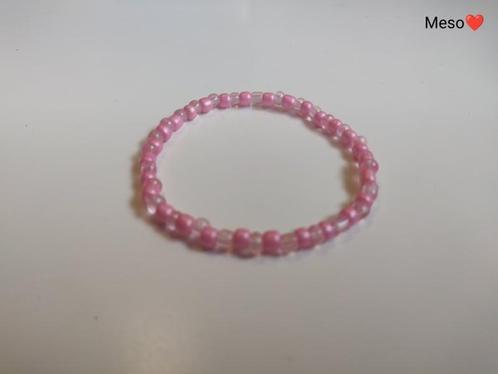 Roze armband glaskralen (Armbandjes glaskralen), Hobby & Loisirs créatifs, Fabrication de Perles & Bijoux, Envoi