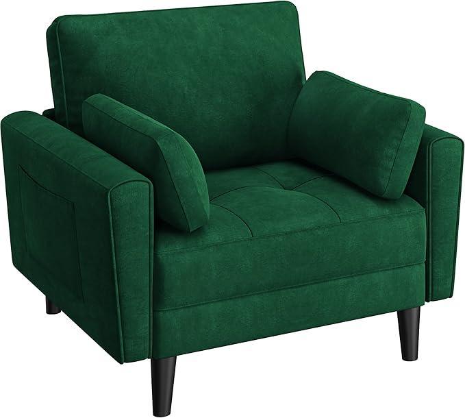 2eChoix | Yaheetech Fauteuil de salon moderne avec, Huis en Inrichting, Fauteuils, Ophalen of Verzenden