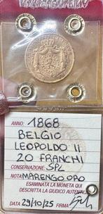 België. Leopold II. 20 Francs 1868 Exclusive Selection, Postzegels en Munten