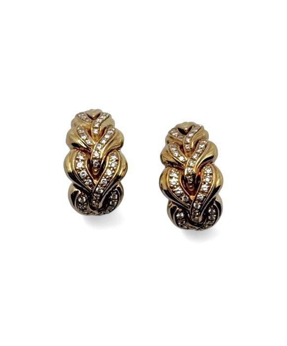 Boucheron - Oorbellen - 18 karaat Geel goud - Diamanten met, Handtassen en Accessoires, Oorbellen
