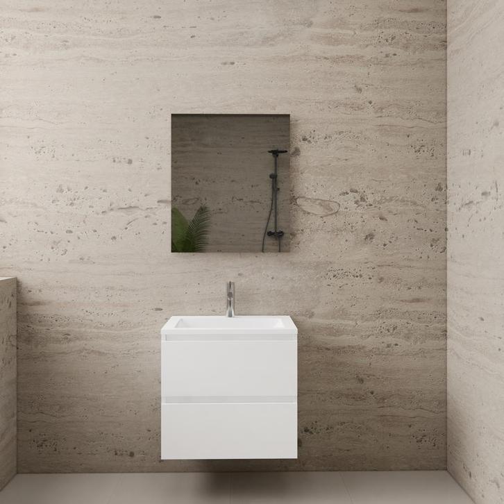 ACTIE BWS Badmeubel | Paris | Wit 60 cm | Hoogglans Wit, Doe-het-zelf en Bouw, Sanitair, Bad, Nieuw, Ophalen of Verzenden