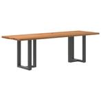 vidaXL Eettafel rechthoekig 240x80x74 cm massief eikenhout, Huis en Inrichting, Tafels | Eettafels, Verzenden, Nieuw