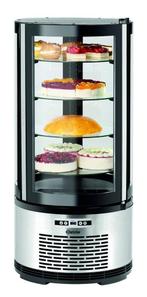 Gebaksvitrine | 100L | Zwart/Grijs | +2°C/+8°C | 5 Schappen, Verzenden, Nieuw in verpakking
