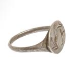 Oud-Grieks Zilver Zegelring met Sfinx, Antiek en Kunst