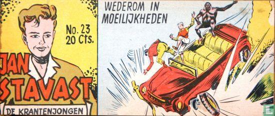 Jan Stavast [Virgola] - Wederom in moeilijkheden - 1954, Boeken, Stripverhalen, Zo goed als nieuw, Eén stripboek, Verzenden