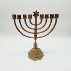 Bronze Menorah met ster - Kaarsenhouder - Brons - Chanoeka