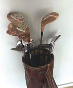 Vintage golftas inclusief 12 antieke golfclubs - Golf -