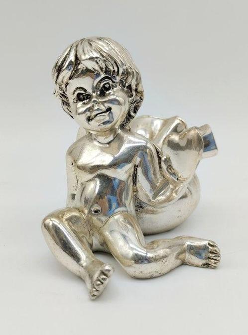 Personnage miniature - Cupido candeliere - Argent 925, Antiek en Kunst, Antiek | Zilver en Goud