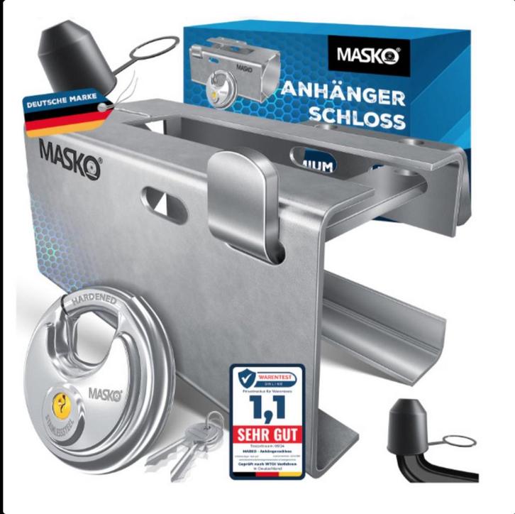 Aanhangwagenslot – Anti diefstal – Gehard staal - Zilver, Doe-het-zelf en Bouw, Gereedschap | Overige machines, Verzenden