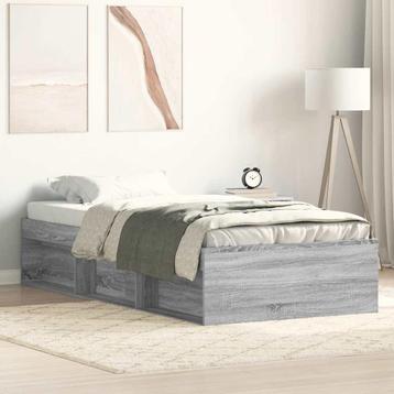 vidaXL Bedframe grijs sonoma eikenkleurig 90x200 cm, Huis en Inrichting, Verzenden, Nieuw