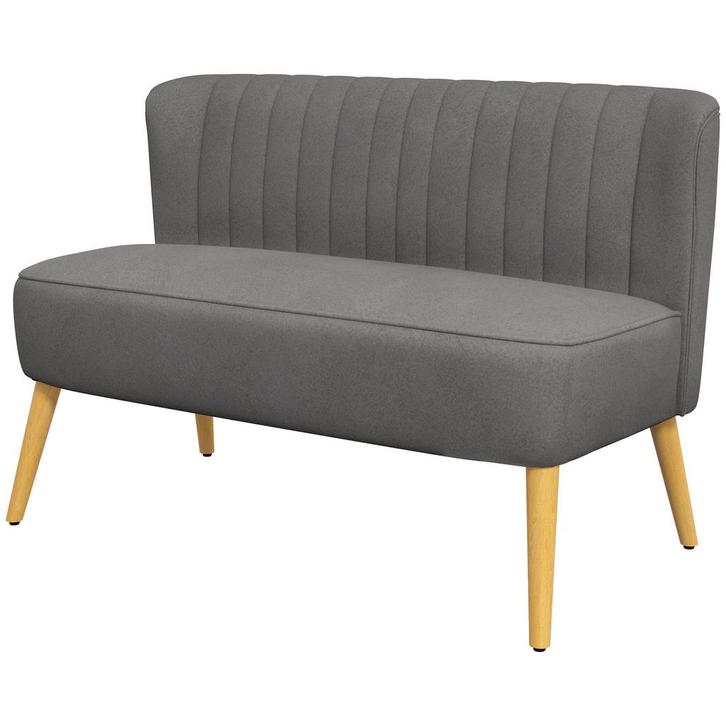 Loveseat - 2-Zits - Donkergrijs, Huis en Inrichting, Zetels | Zetels, Nieuw, Stof, Ophalen of Verzenden