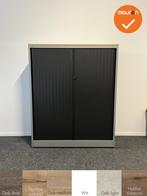 Roldeurkast - Ahrend - 144x120x45cm - zilvergrijs met zwarte, Werkplek, Ophalen of Verzenden, Gebruikt, Kast