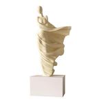 Beeldje - Flowing dress figurine with abstract face - Hars