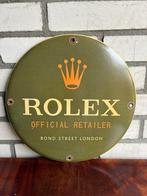 Rolex - Zeer stijlvol vintage Rolex-emaille bord met de, Antiek en Kunst