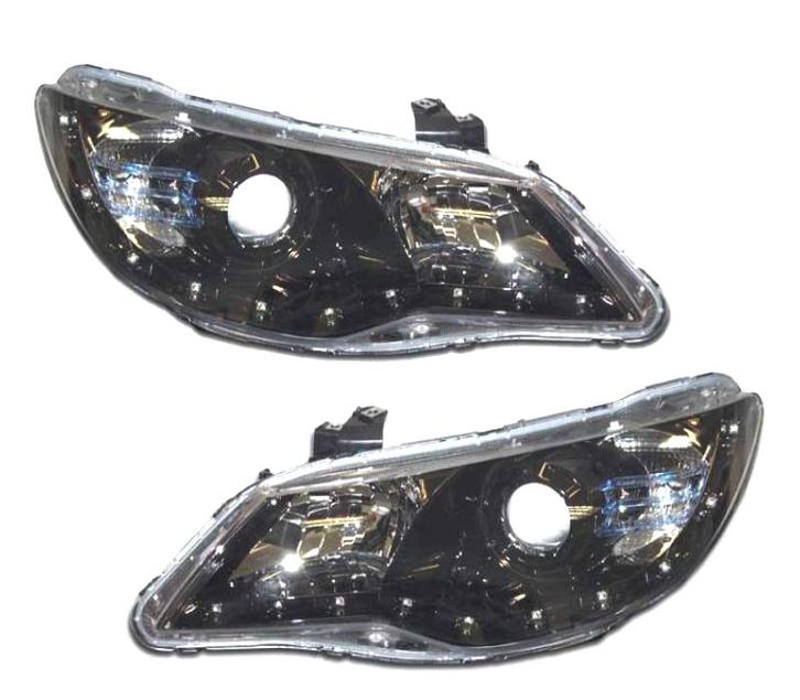Phares Angel Eyes Feu Diurne Pour Honda Civic 05 Noir, Auto-onderdelen, Verlichting, Verzenden