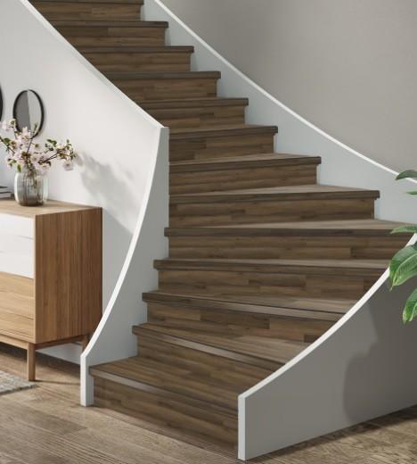 TRAPRENOVATIE SET Avanto WARM BROWN / PVC ( SET Ten behoeve, Doe-het-zelf en Bouw, Ladders en Trappen, Ophalen of Verzenden