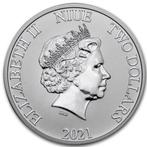 Niue. 2 Dollars 2021 1 oz Niue $2 NZD Disney Donald & Daisy, Postzegels en Munten