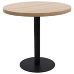 vidaXL Table de bistro Marron clair 80 cm MDF, Maison & Meubles, Tables | Tables à manger, Neuf, Verzenden
