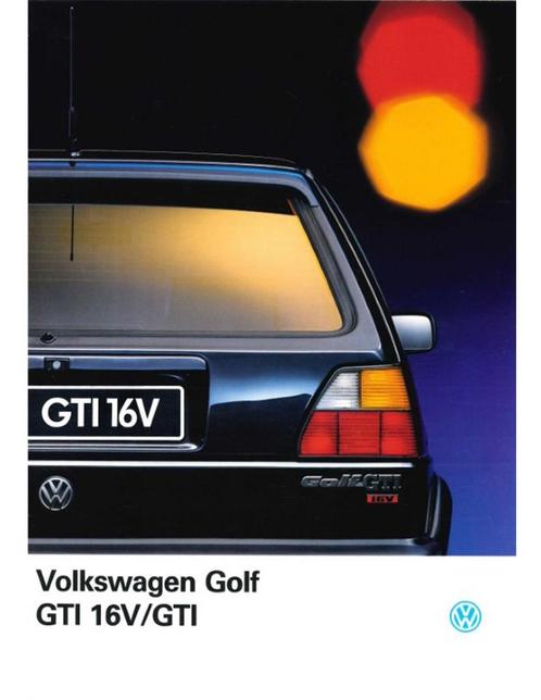 1989 VOLKSWAGEN GOLF GTI 16V BROCHURE NEDERLANDS, Boeken, Auto's | Folders en Tijdschriften