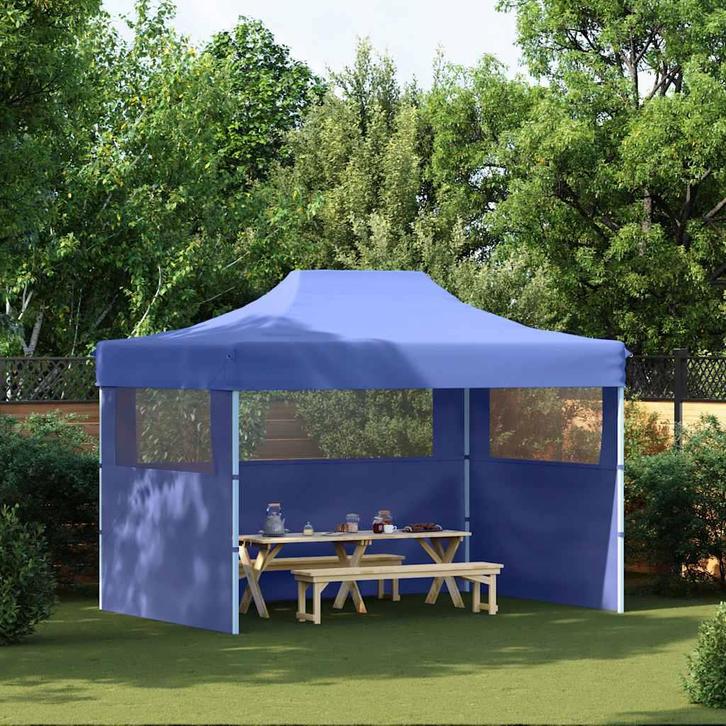 vidaXL Partytent met 3 zijwanden inklapbaar 3x4 m staal, Tuin en Terras, Partytenten, Nieuw, Verzenden