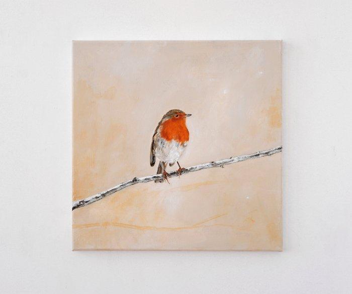 Matthieu van Riel - Robin, Antiek en Kunst, Kunst | Schilderijen | Modern