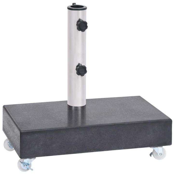 vidaXL Parasolvoet 45x25x8 cm graniet zwart, Tuin en Terras, Parasols, Nieuw, Verzenden