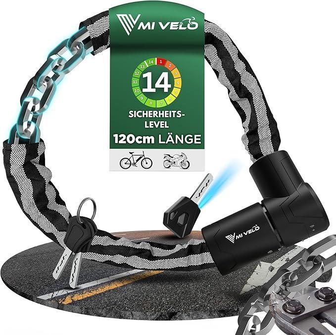 2dekans | MIVELO Kettingslot – 10 mm Gehard Staal & Nylon, Fietsen en Brommers, Fietsaccessoires | Overige Fietsaccessoires, Ophalen of Verzenden