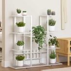 vidaXL Bloemenstandaard 94,5x25x89 cm ijzer wit, Verzenden, Nieuw