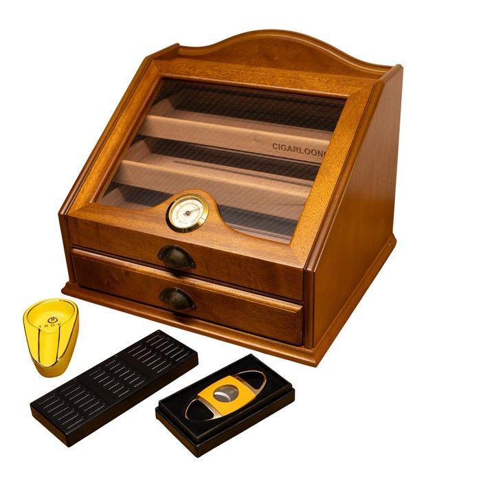 Sigarendoos (4) - cedar - Luxe Humidor set, Verzamelen, Rookartikelen, Aanstekers en Luciferdoosjes