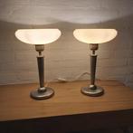 Deux lampes de table (2) - Art déco - Verre, Métal