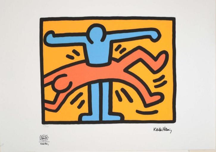 Keith Haring Offset Lithografie, Gecertificeerd (Na-Editie), Antiek en Kunst, Kunst | Litho's en Zeefdrukken