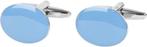 Manchetknoop Licht Blauw Ovaal NR100 maat  Heren, Verzenden, Nieuw