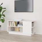 vidaXL Tv-meubel 80x35x40,5 cm massief grenenhout wit, Verzenden, Nieuw